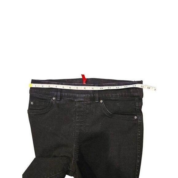 Spanx jeggings size medium petite black stretch tapered with back pockets - Picture 4 of 10